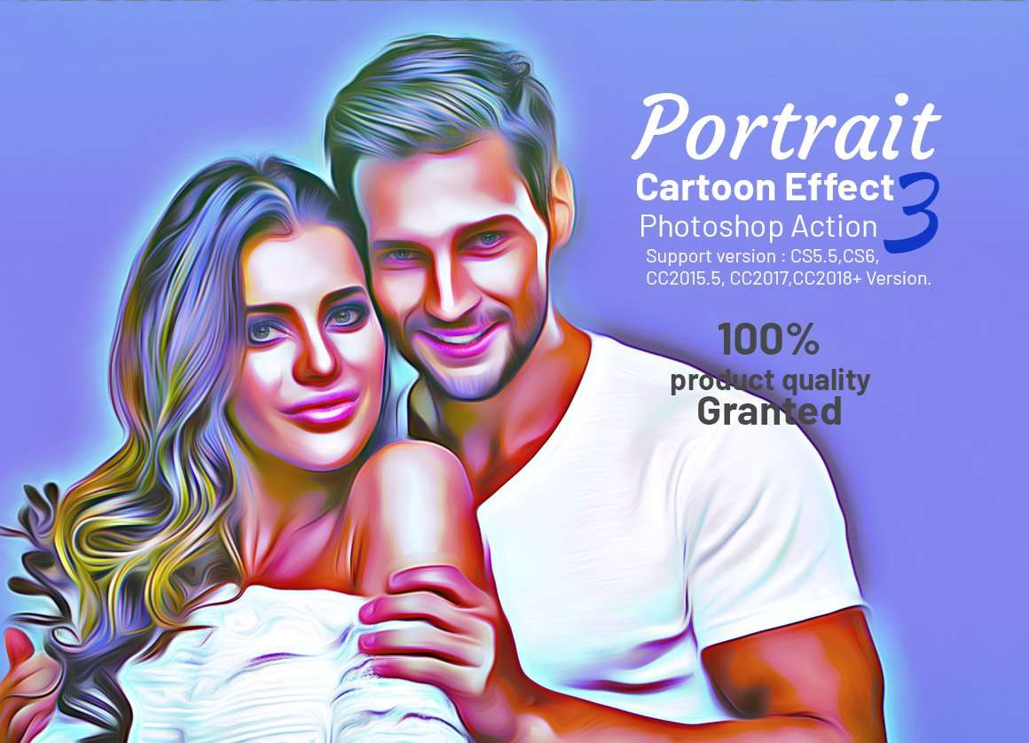 Portrait Cartoon Effect Photoshop Actions