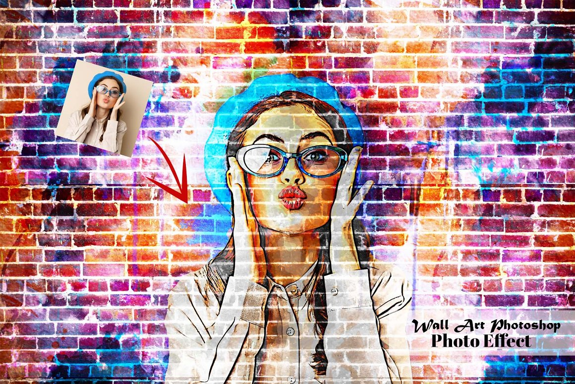 Wall Art Photoshop Photo Effect