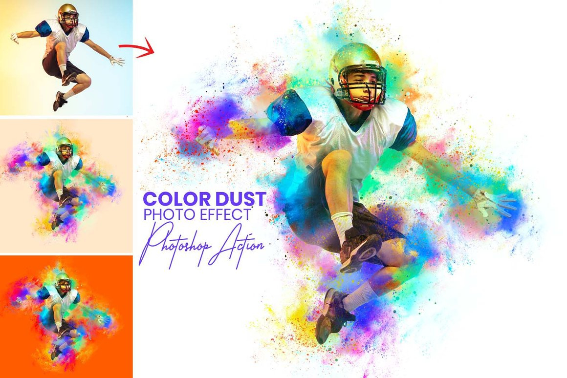 Color Dust Photo Effect Photoshop Actions