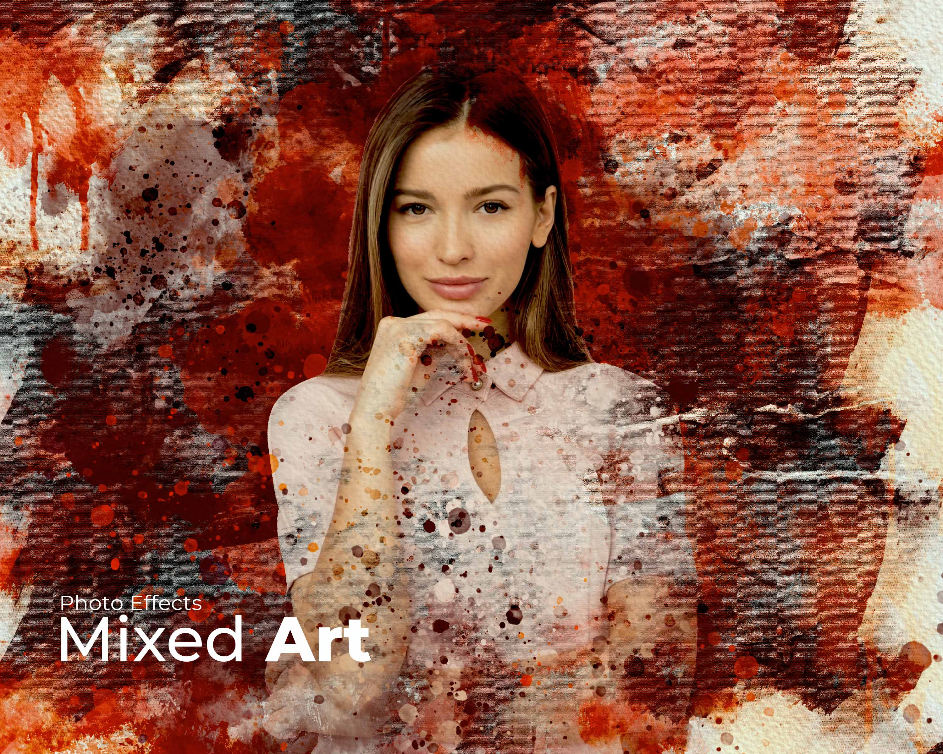 Cinematic Mixed Art Photo Effect Template Design