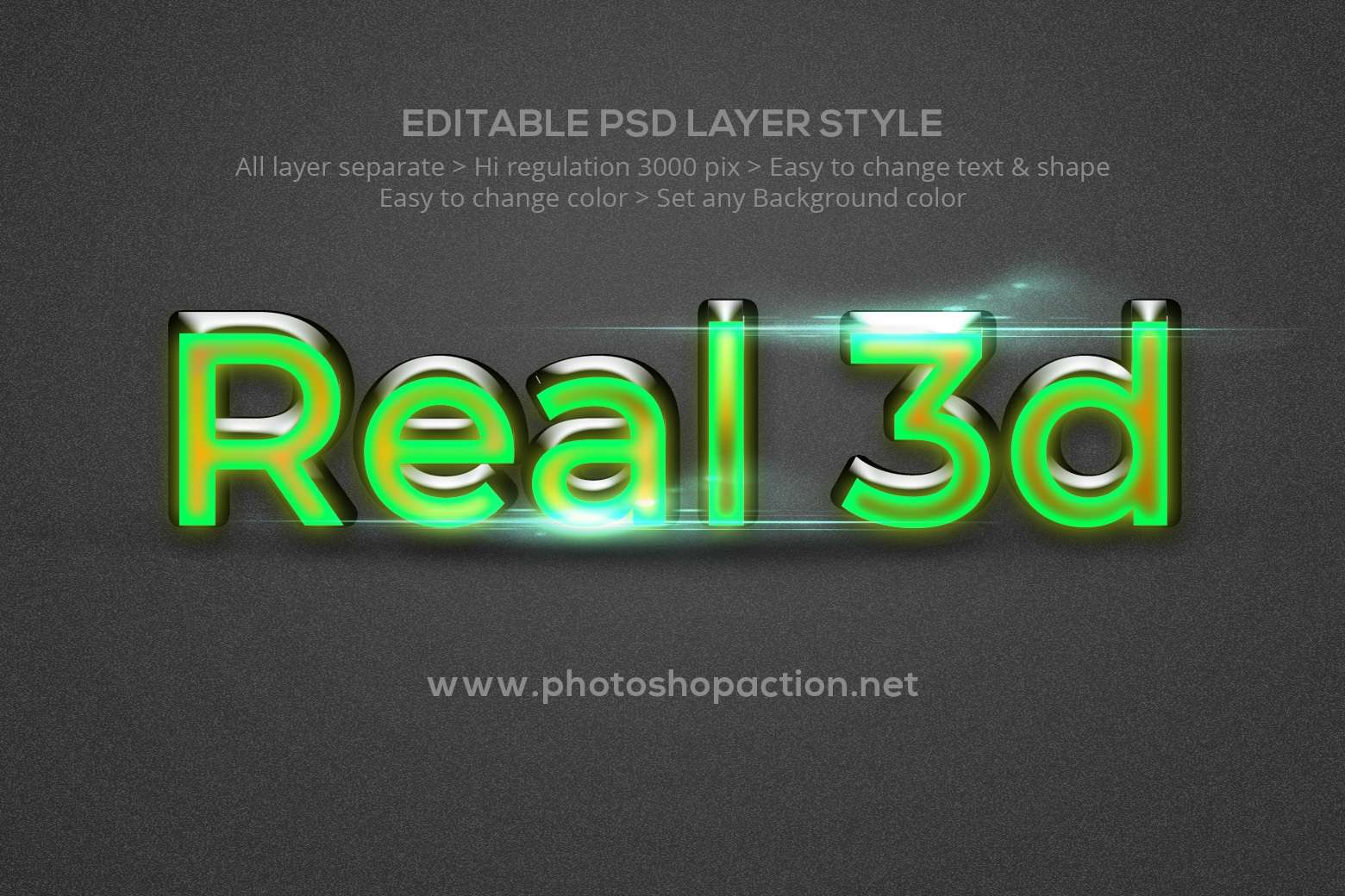 3d Photoshop Text Layer Style for Free Download 2022