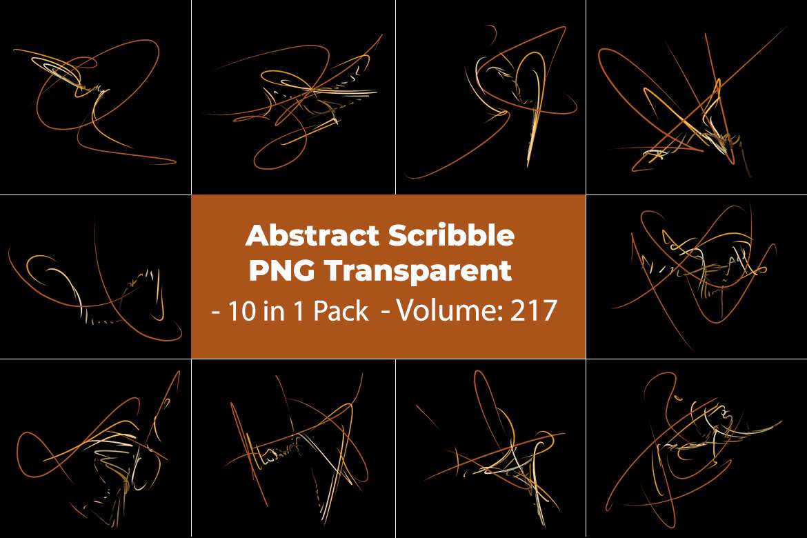 Free Abstract Scribble PNG Transparent part 217