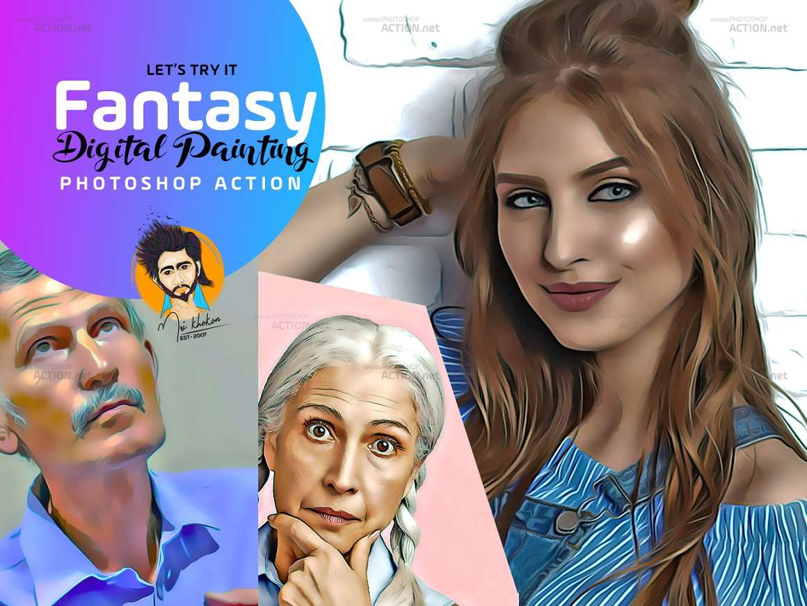 Fantasy Digital Painting PS Action
