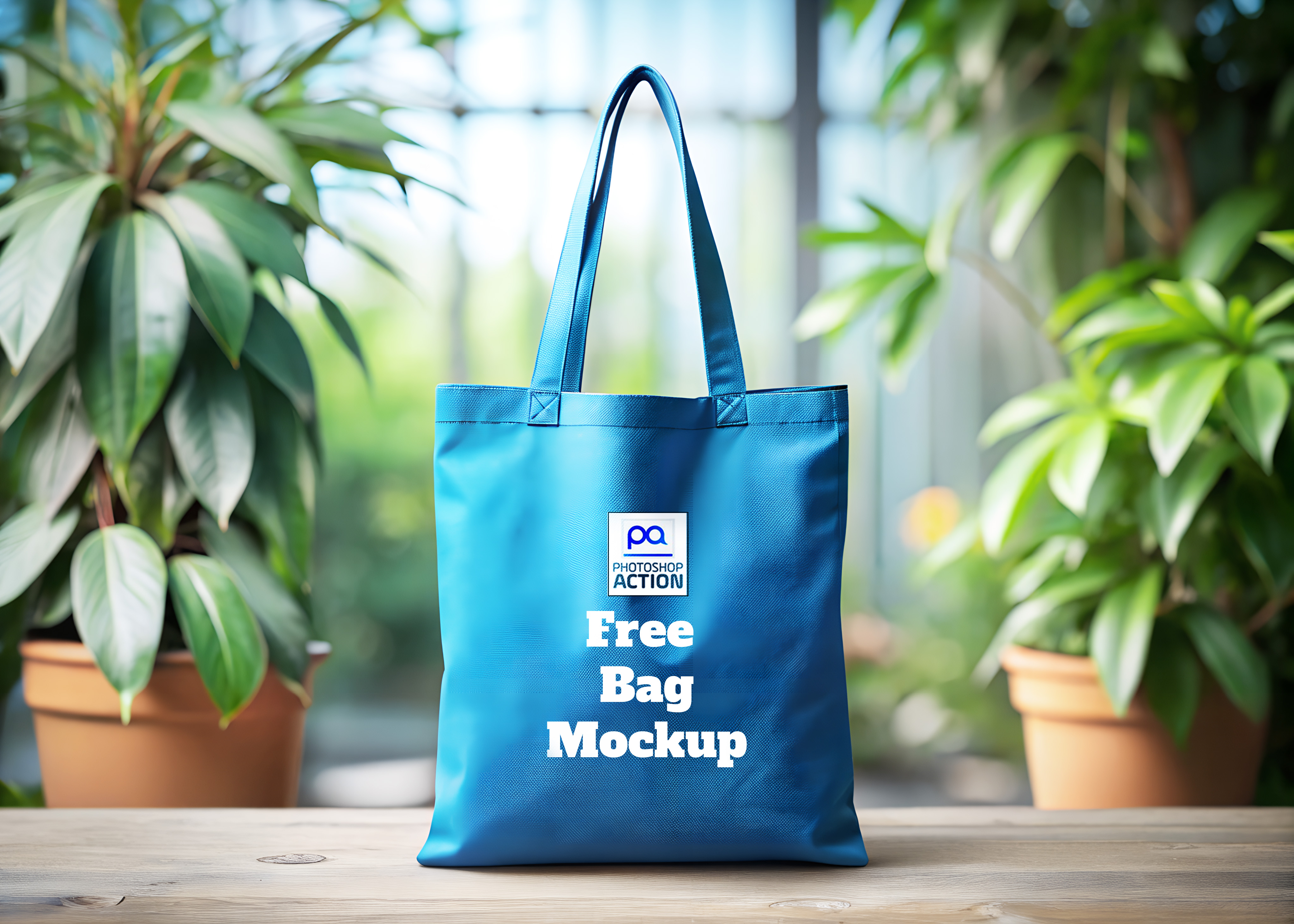 Free Standing Shopping Bag Mockup Set