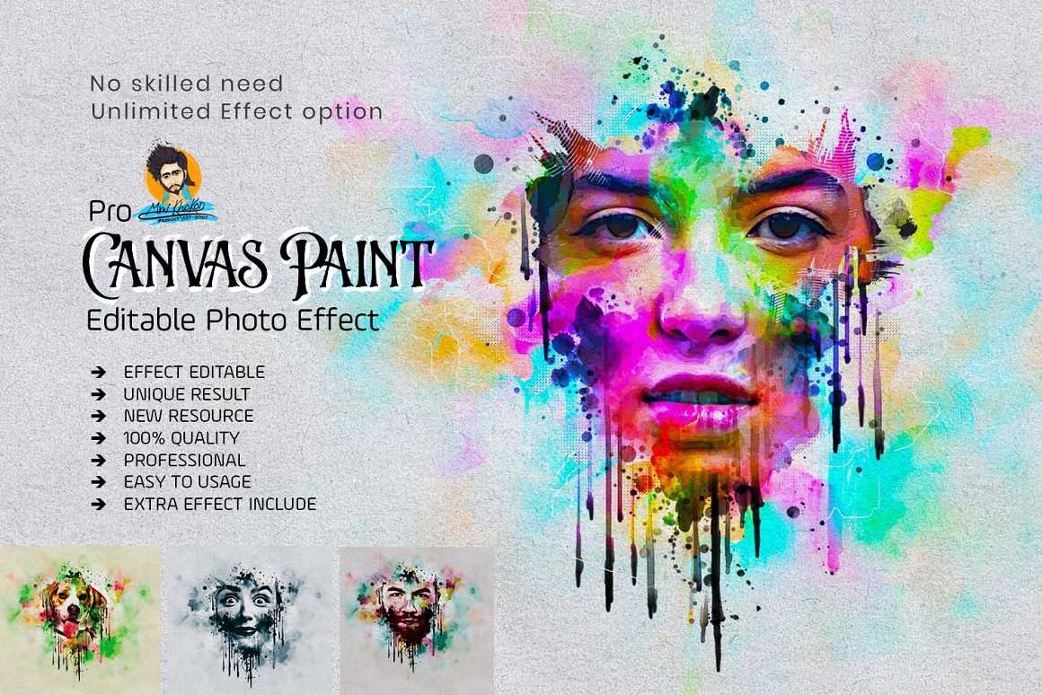 Canvas Painting Photo Effect