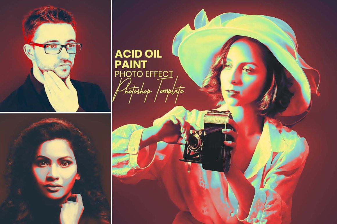 Acid Oil Paint Photo Effect