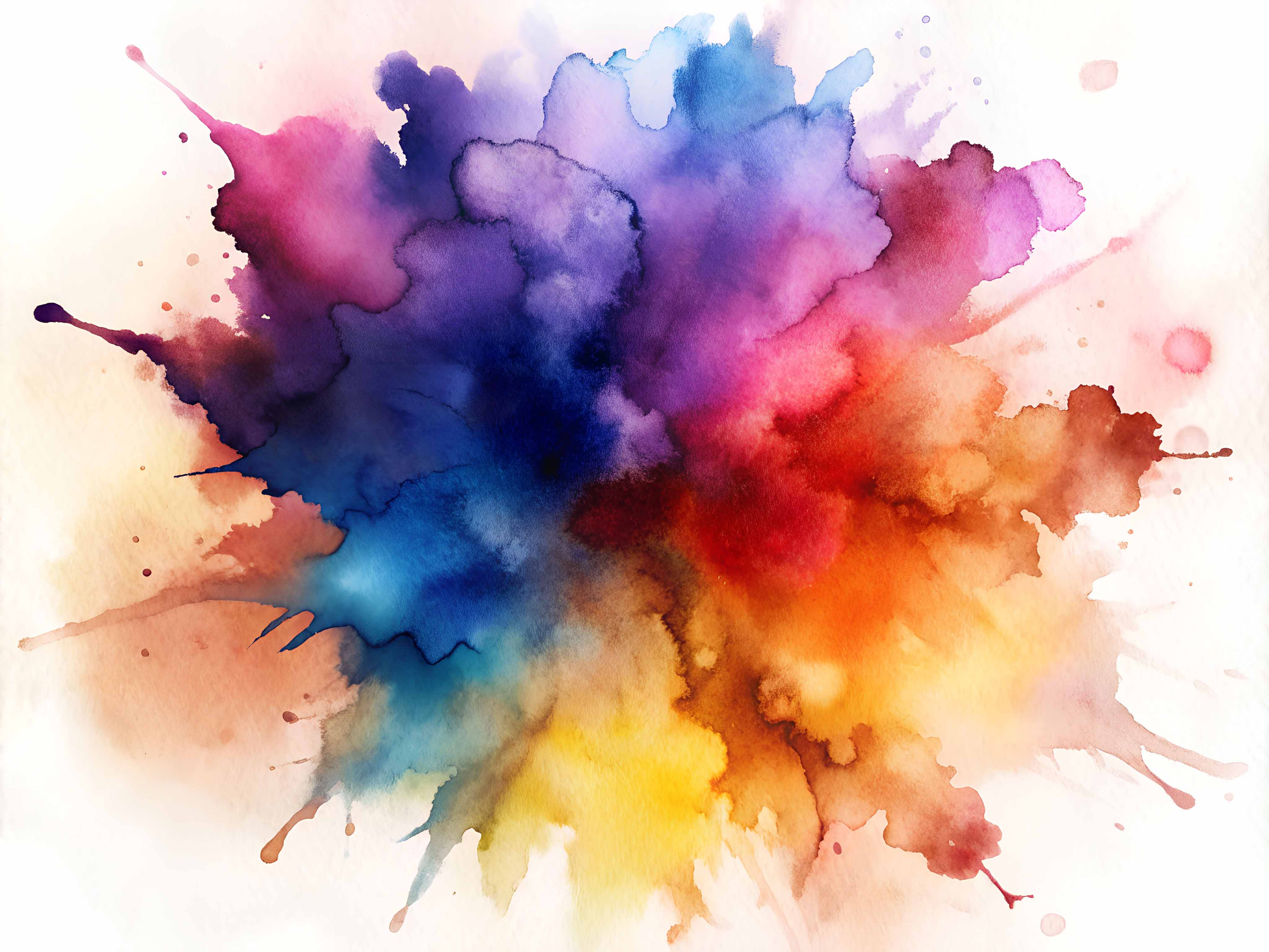 Free Download Realistic Watercolor Splash white Background