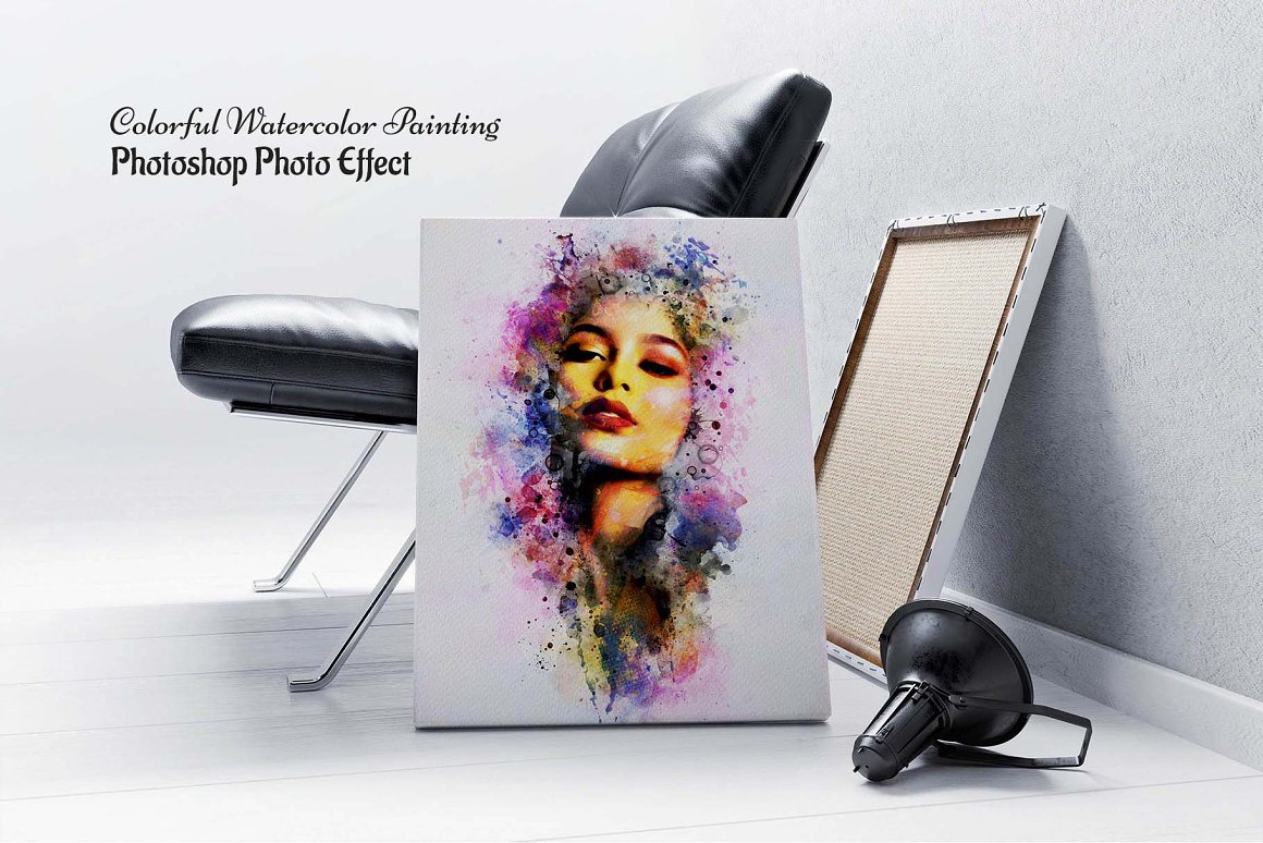 Colorful Watercolor Painting Effect Template