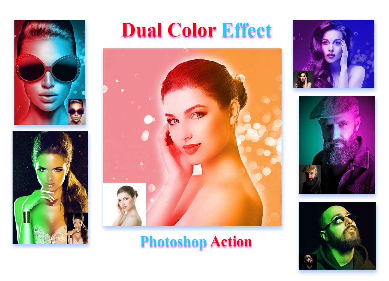 Dual Color Effect Photoshop Action