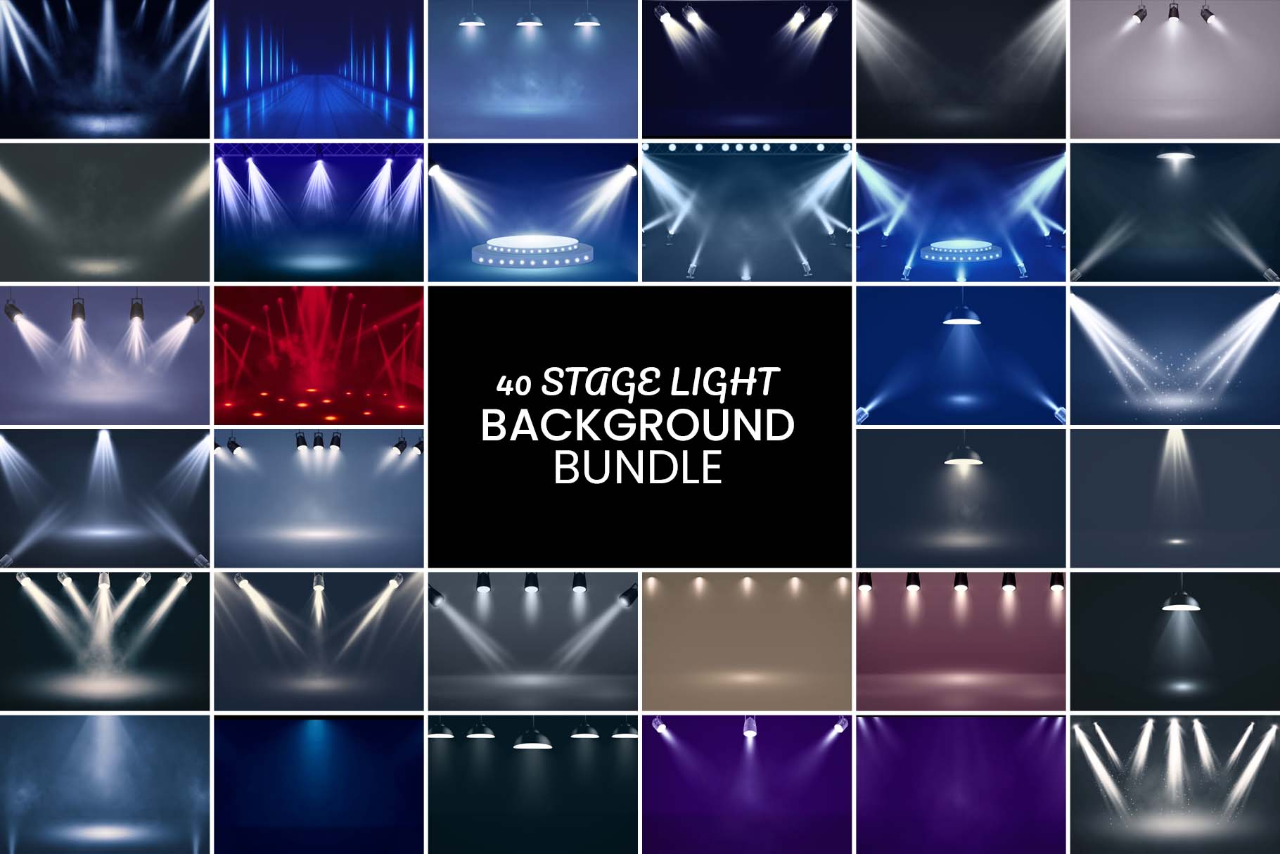 40 Stage Light Background Bundle