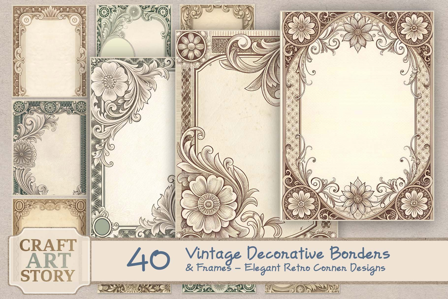 Vintage Decorative Borders & Frames